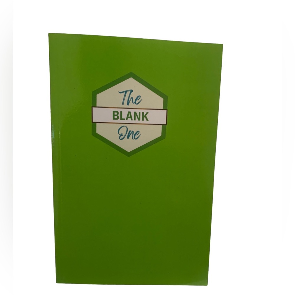 NWT The Blank One Brown Counseling blank journal. Lime green color